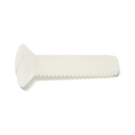 Midwest Fastener #8-32 x 3/4 in Slotted Oval Machine Screw, Plain Nylon, 15 PK 77126